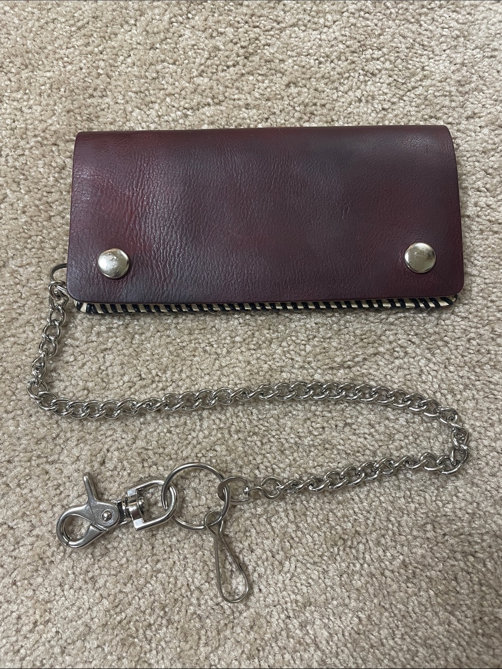 Leather Biker Chain Wallet